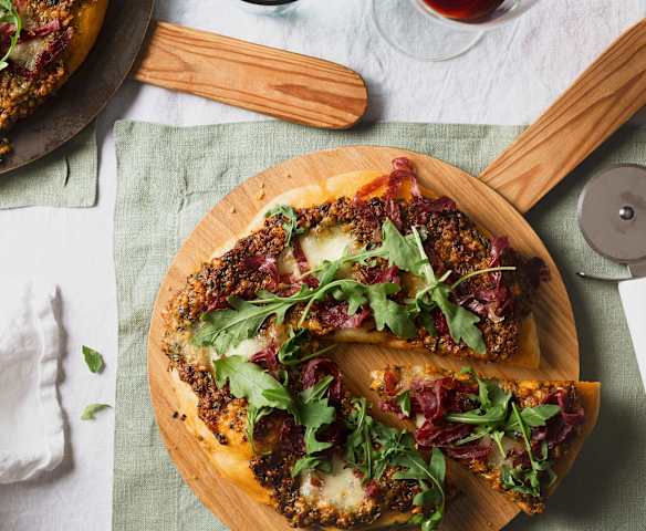 Pizza con pesto rojo para dos Pizza con pesto rojo para dos