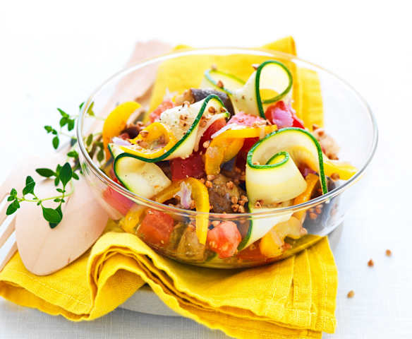 Salade de légumes du soleil au kasha