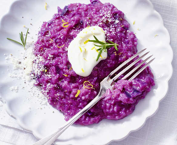 Rotkohl-Risotto