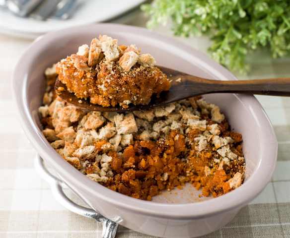 Farinheira com crosta de pão alentejano e oregãos