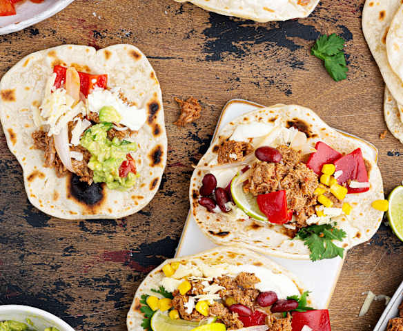 Fajitas mit Rindfleischfüllung