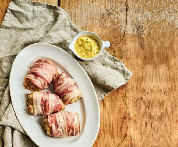 Coxas de frango recheadas com alheira