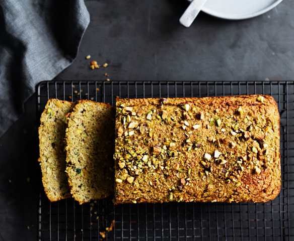 Zucchini pistachio loaf