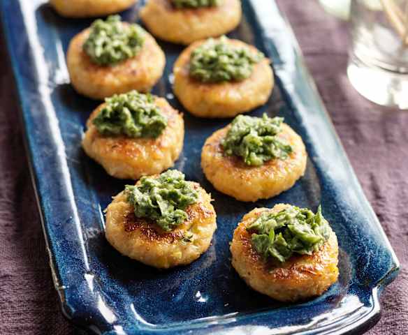 Mini Crab Cakes with Coriander Paste