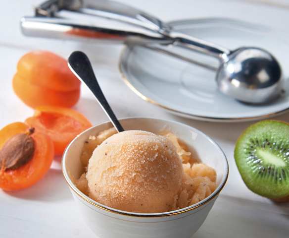 Sorbetto albicocca e kiwi