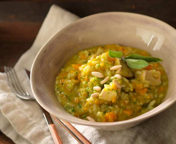 Chicken, Butternut Squash and Toasted Pine Nut Risotto Chicken, Butternut Squash and Toasted Pine Nut Risotto