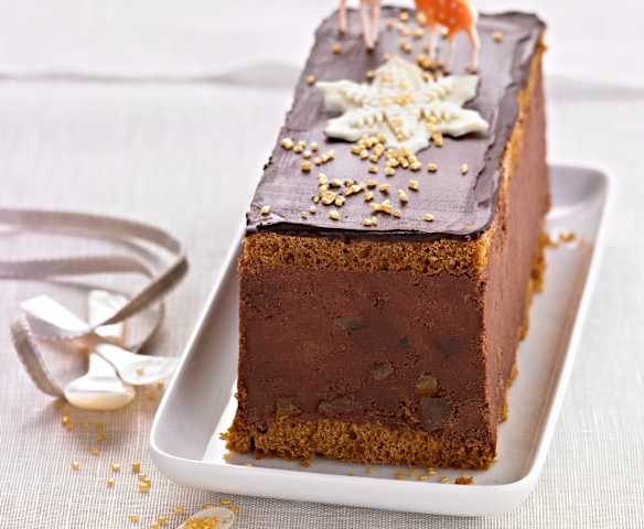 Bûche chocolat, orange et gingembre