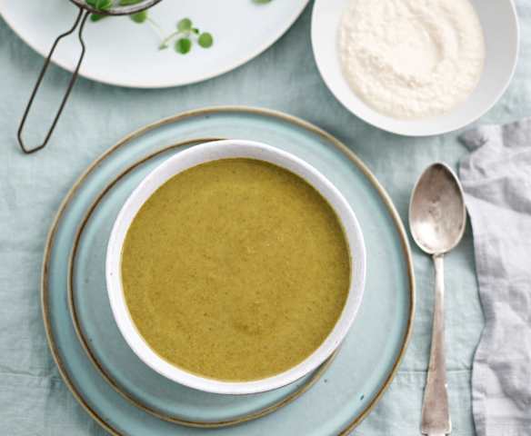 Creme de agrião e rúcula