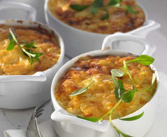 Kartoffel-Zwiebel-Gratin