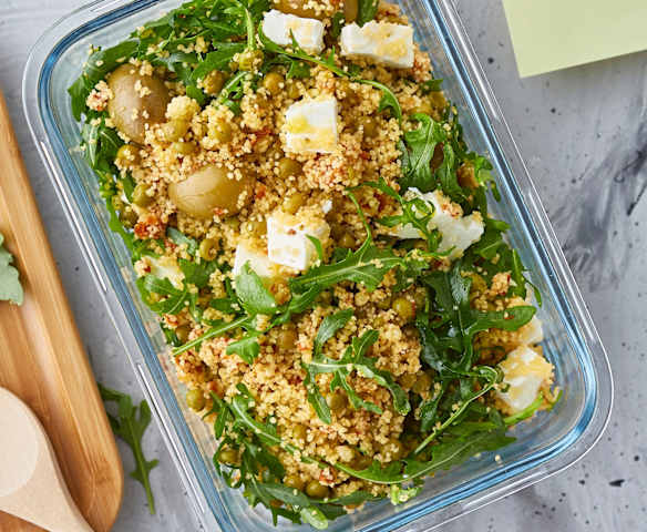 Cous cous con pomodori secchi e piselli