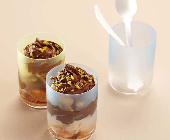 Tiramisu choco-pistache en verrines