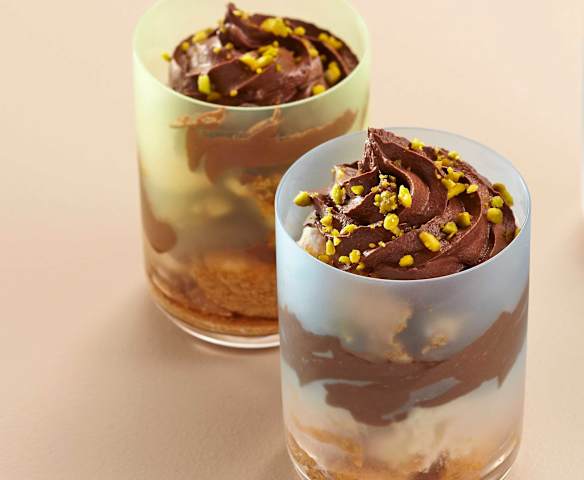 Tiramisu choco-pistache en verrines