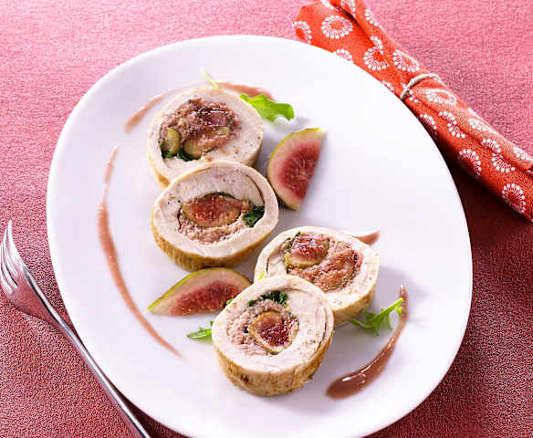 Ballotine de poulet aux figues