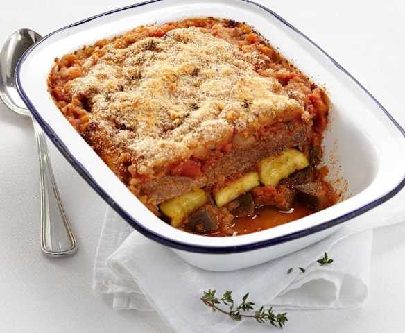 Zapiekanka z wołowiny z warzywami