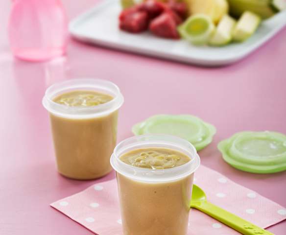 Patates, Bezelye, Sakız Kabağı ve Dana Eti Püresi