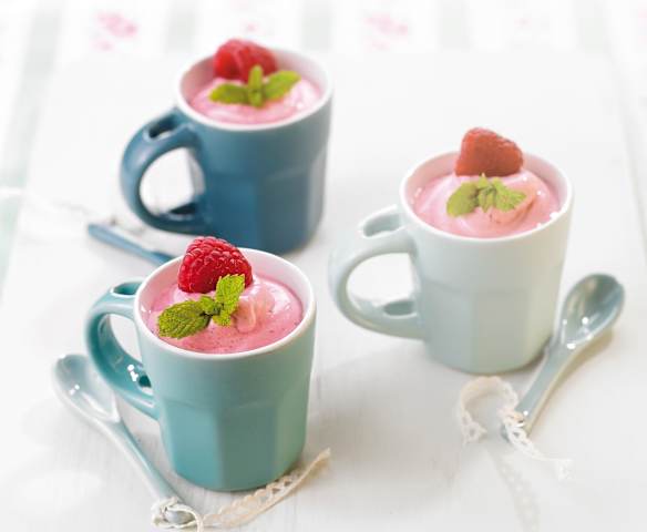 Raspberry and lime sorbet