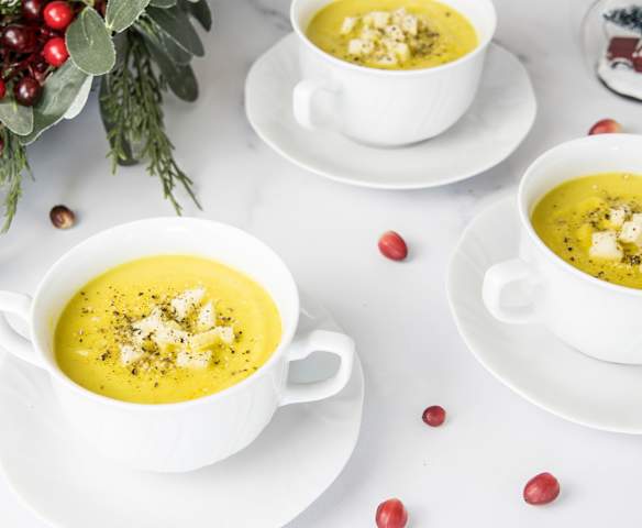 Crema de chirivía y manzana