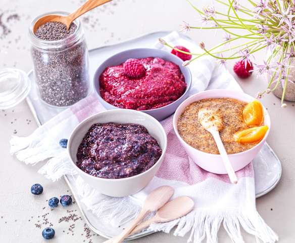 Gelées aux fruits et graines de chia