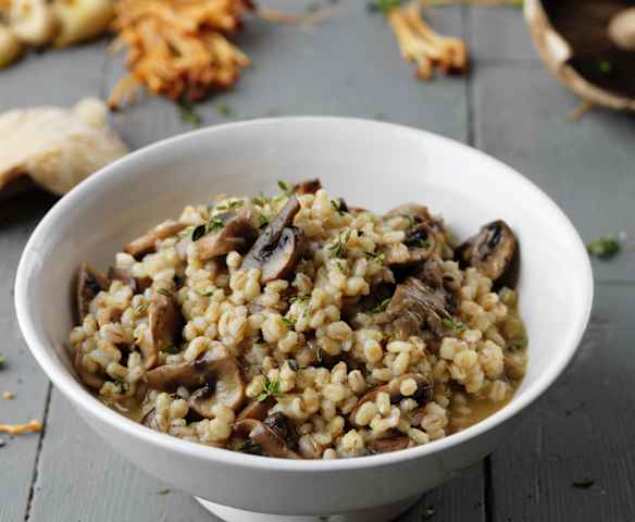 Pearl Barley Risotto with Mushrooms