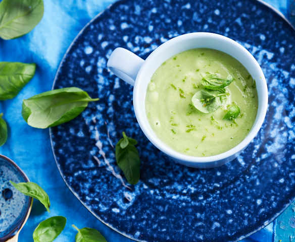 Creme de abacate e pepino