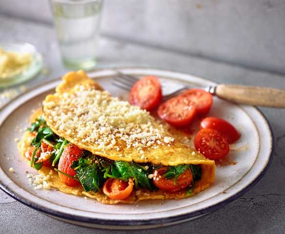 Cheese Omelet with Spinach