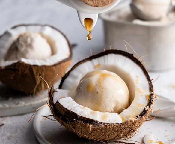 Kokosnuss-Vanille-Sorbet