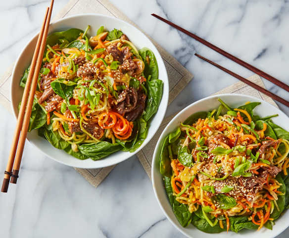 Spiralized Skirt Steak Salad