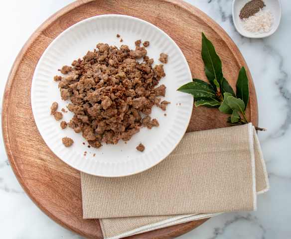 Browned lamb mince