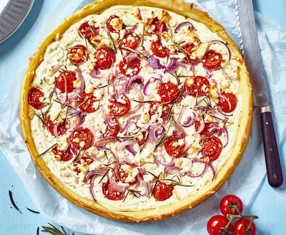 Kartoffeltarte mit Tomaten