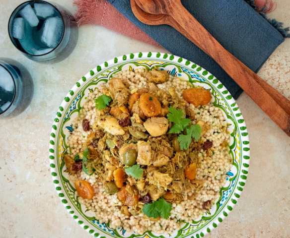 Moroccan chicken tagine with pearl couscous Moroccan chicken tagine with pearl couscous