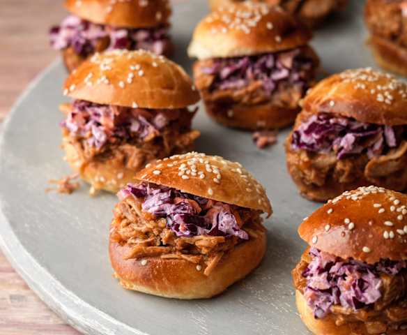 Pulled Pork Brioche Sliders with Slaw Pulled Pork Brioche Sliders with Slaw