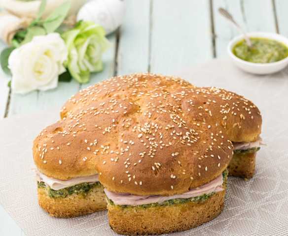 Colomba salata integrale al prosciutto di Praga