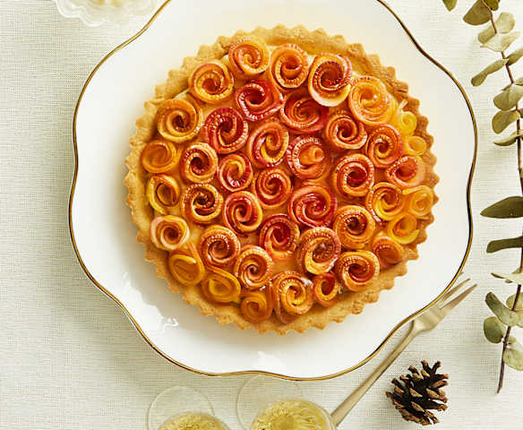 Crostata con rose di mele Crostata con rose di mele