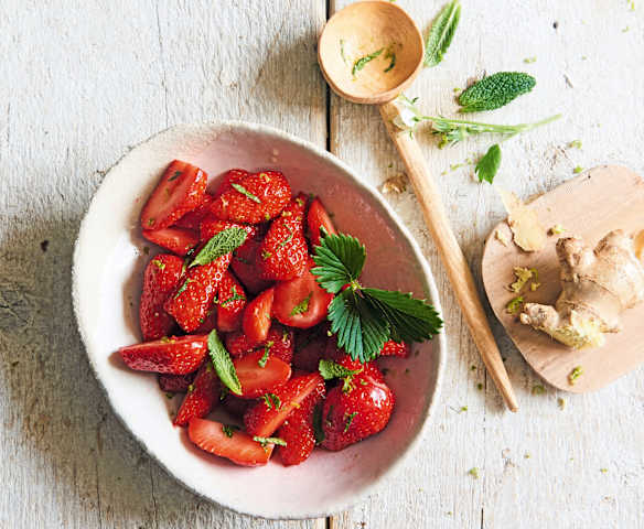 Salade de fraises au gingembre