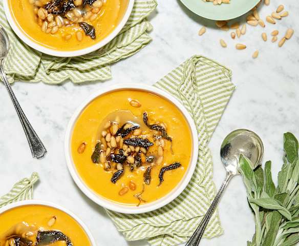 Maple and Brown Butter Roasted Butternut Soup Maple and Brown Butter Roasted Butternut Soup