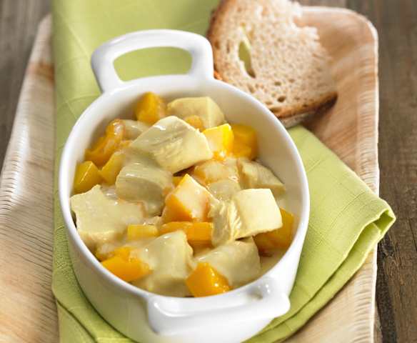 Chicken in peach sauce