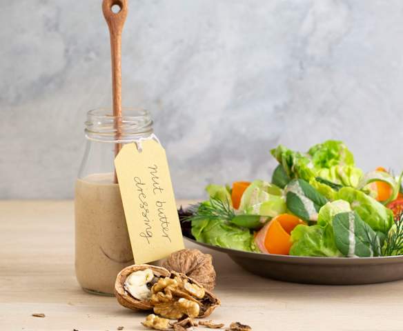 Nut butter dressing