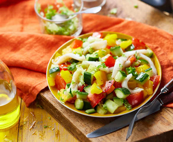 Pipirrana au calamar (salade andalouse)