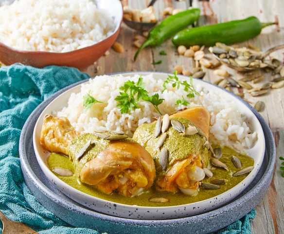 Mole verde with chicken