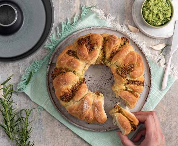 迷迭香大蒜千層麵包