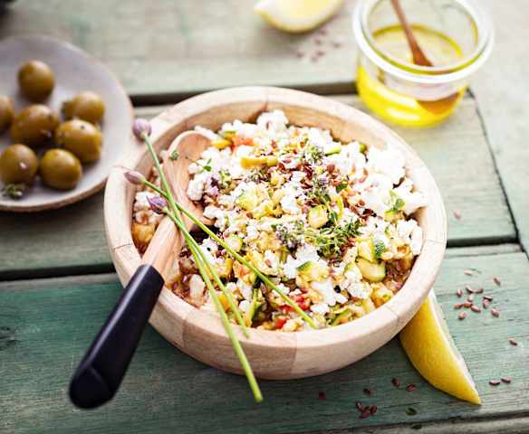 Salade de courgette aux olives et feta