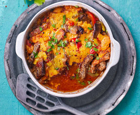 Überbackene Rindfleisch-Fajita