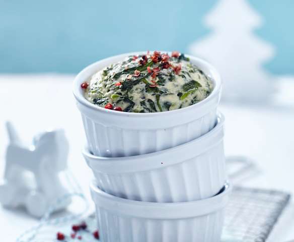 Spinat-Gorgonzola-Soufflé