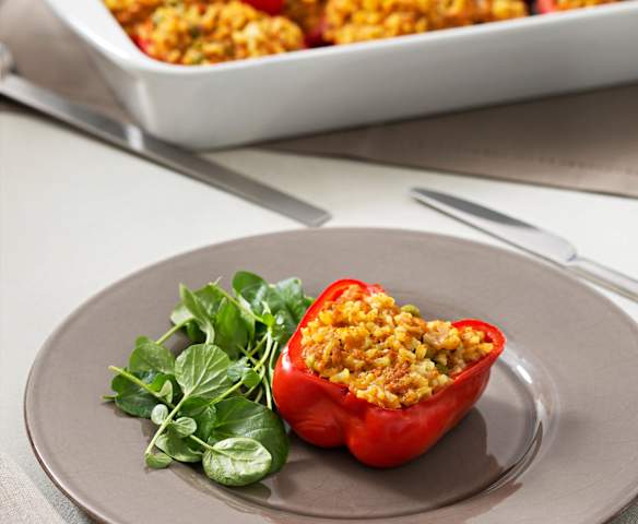 Pimientos rellenos de arroz Pimientos rellenos de arroz