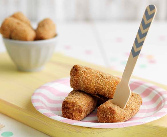 Croquetes de frango e batata-doce Croquetes de frango e batata-doce
