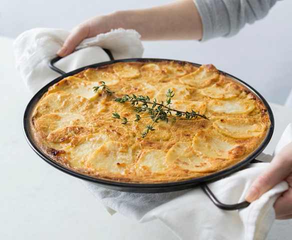 Savoury potato and onion bake