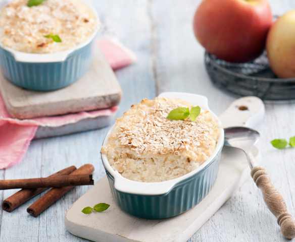 Zapiekany biały ser z jabłkami