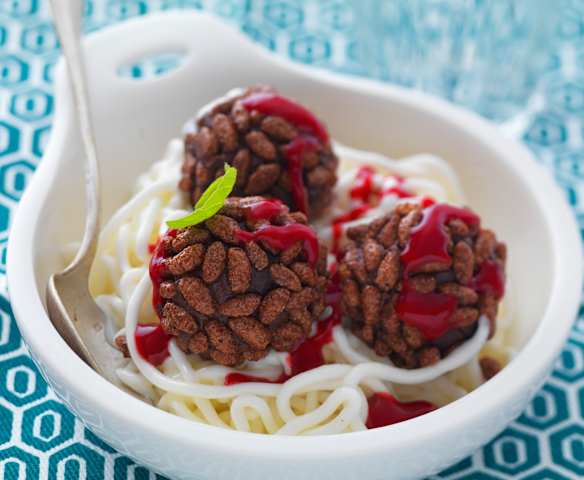 Crème glacée façon spaghetti