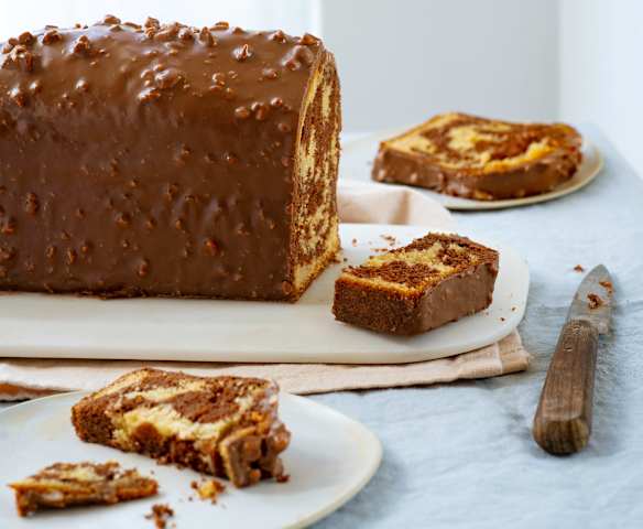 Cake marbré, glaçage rocher Cake marbré, glaçage rocher