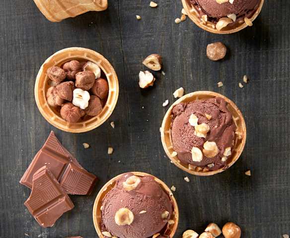 Haselnuss-Nougat-Eis